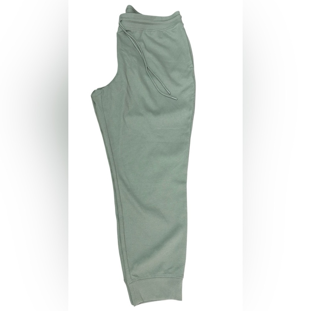 Max & Mia Sage Green XXL Waffle Knit Jogger Pants - Picture 6 of 9